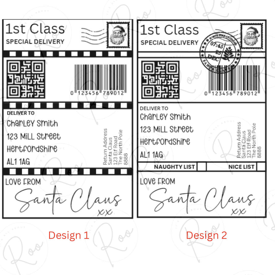 Custom Christmas postage label