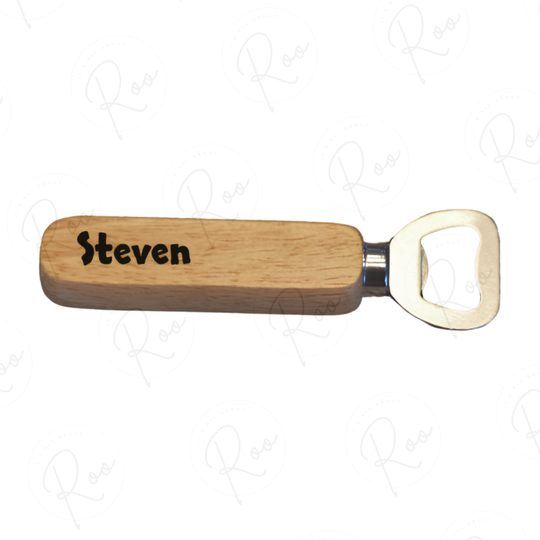 Wooden bottle opener