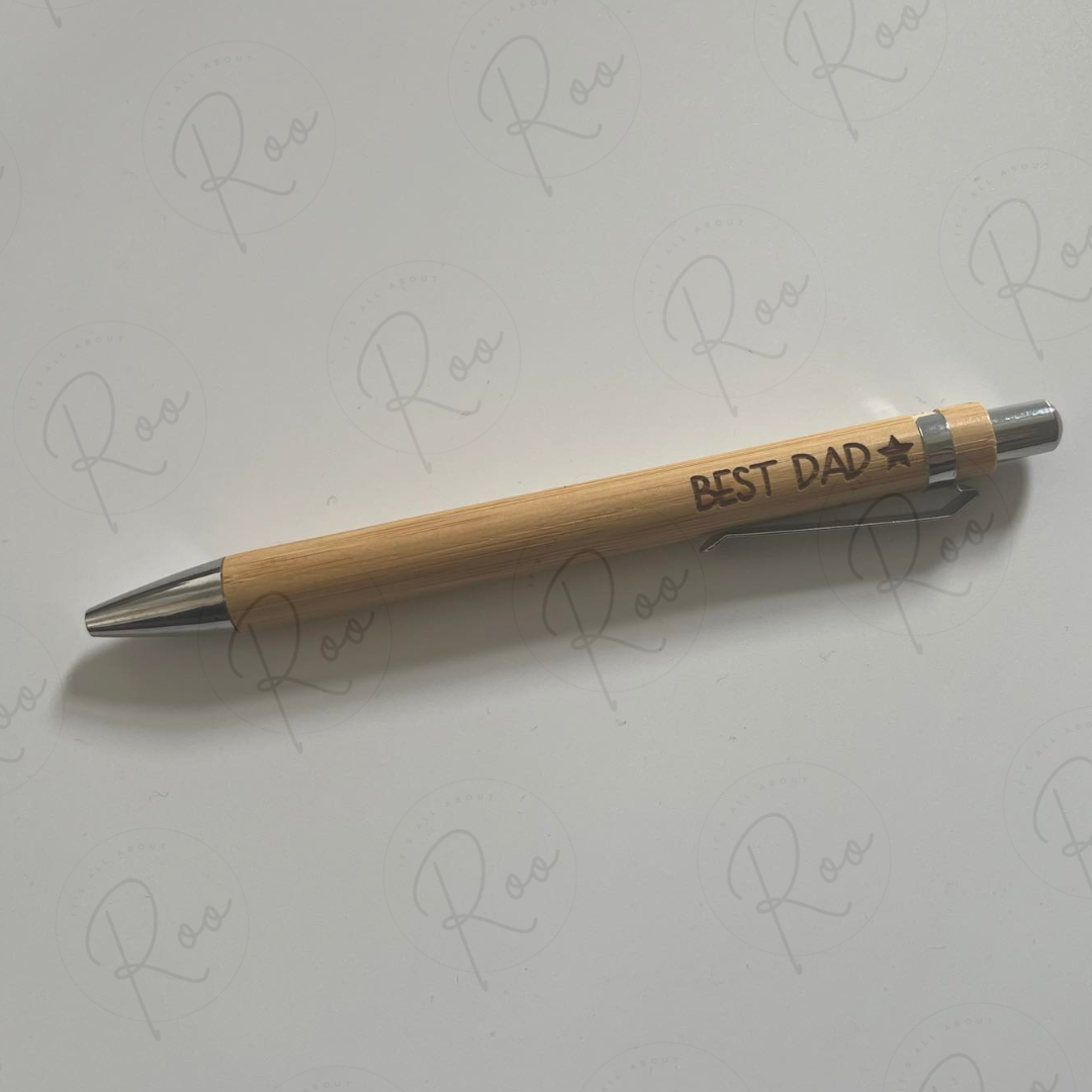 Dad/Daddy/Grandad Engraved Bamboo Pen