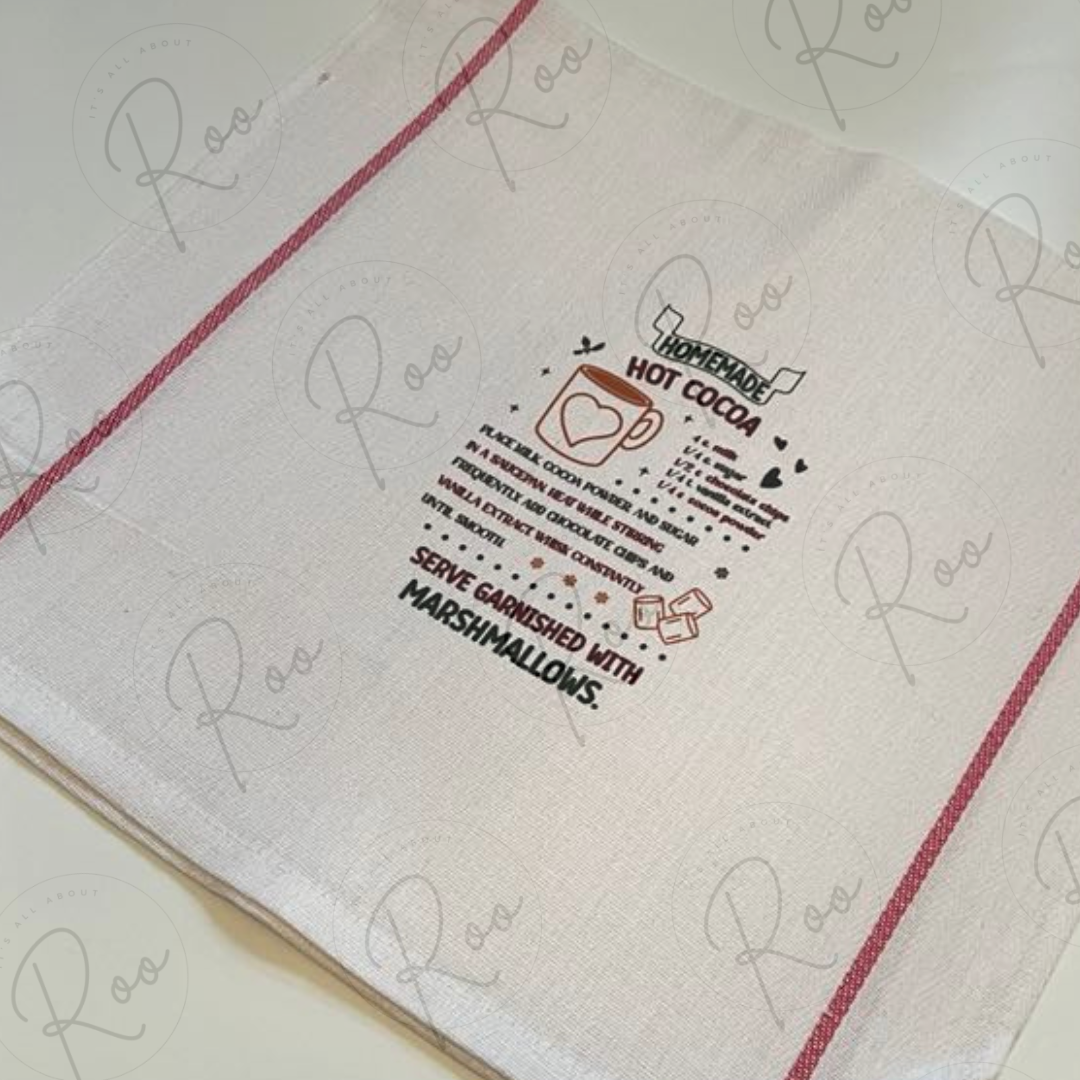 Christmas recipe tea-towel (various designs)