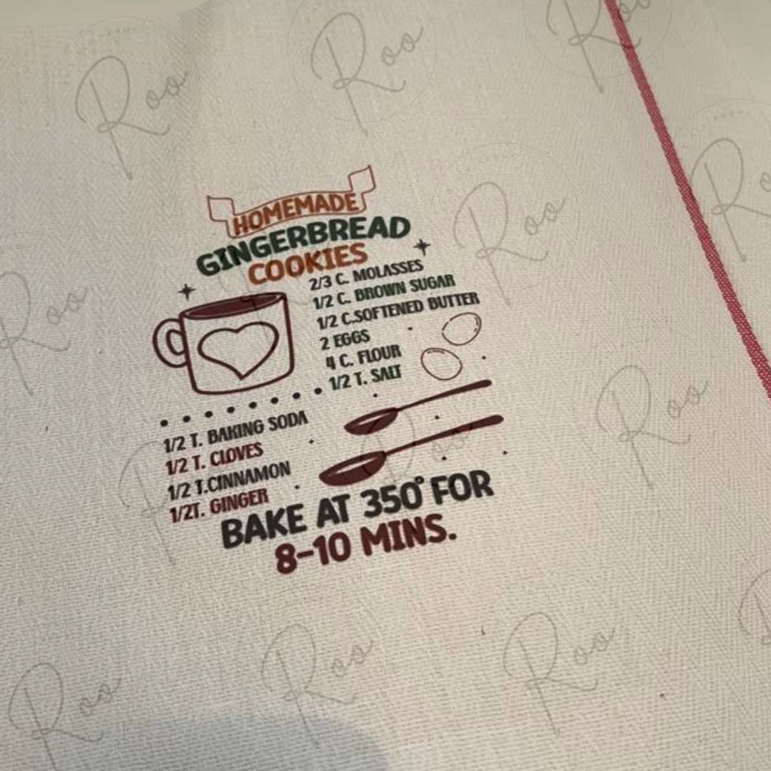 Christmas recipe tea-towel (various designs)