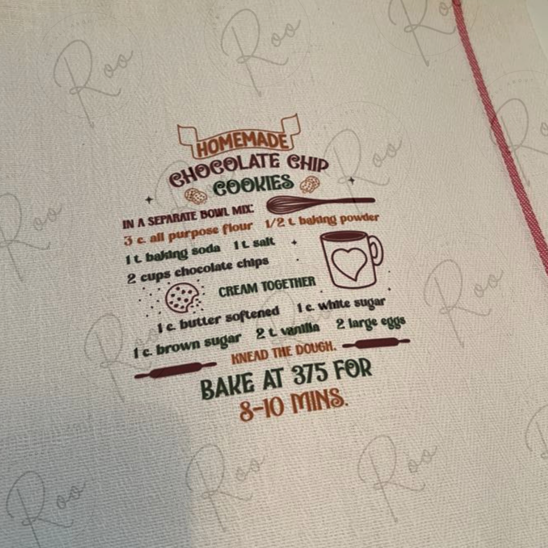 Christmas recipe tea-towel (various designs)