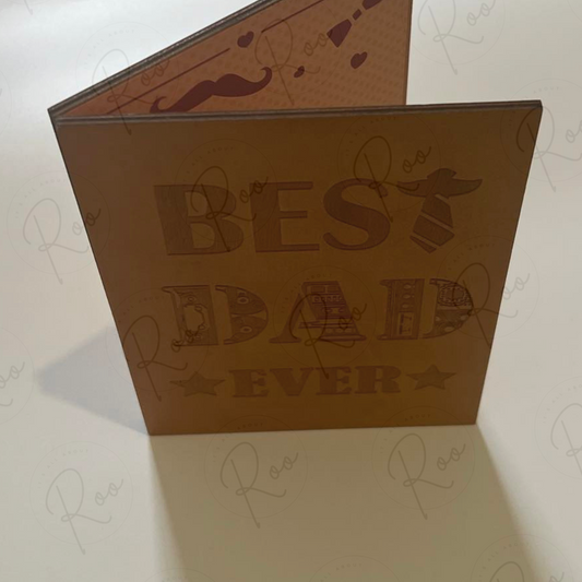 Wooden "Best Dad Ever" card
