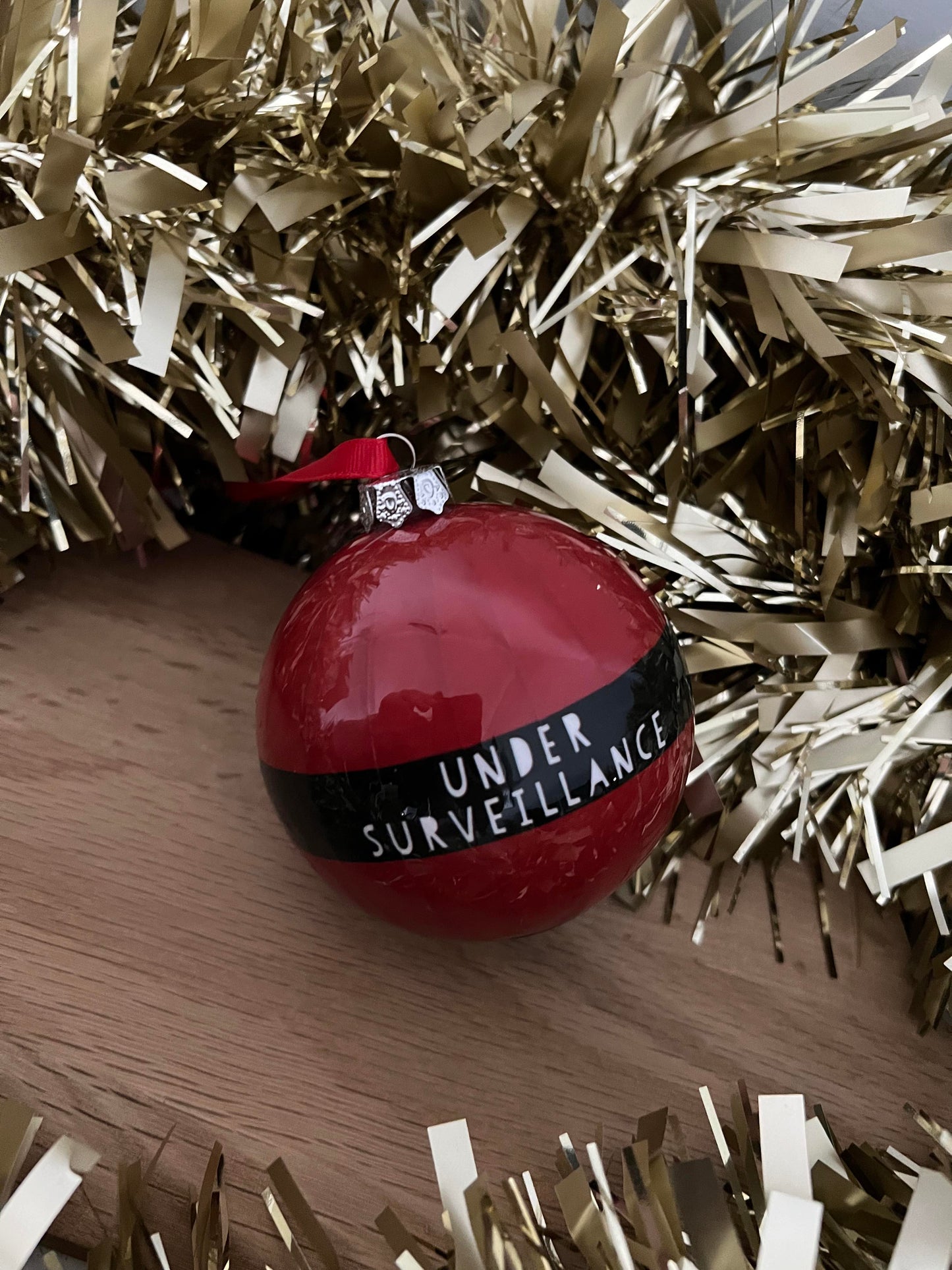 Light up Santa Cam bauble