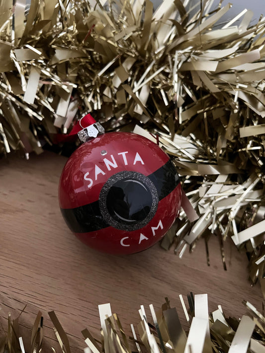 Light up Santa Cam bauble