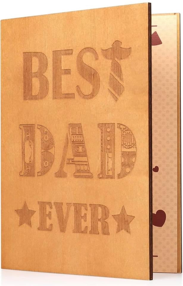 Wooden "Best Dad Ever" card