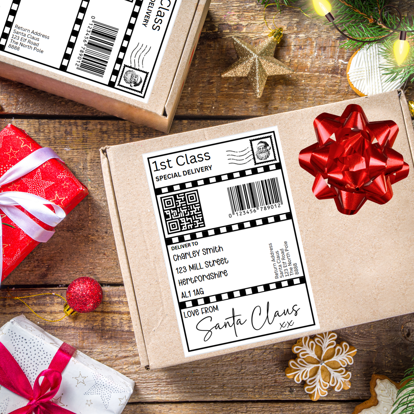 Custom Christmas postage label