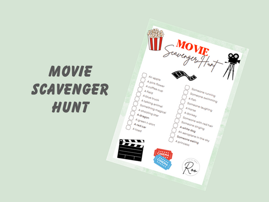Movie Scavenger Hunt - Free Digital Download