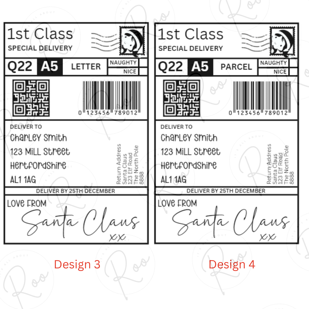Custom Christmas postage label