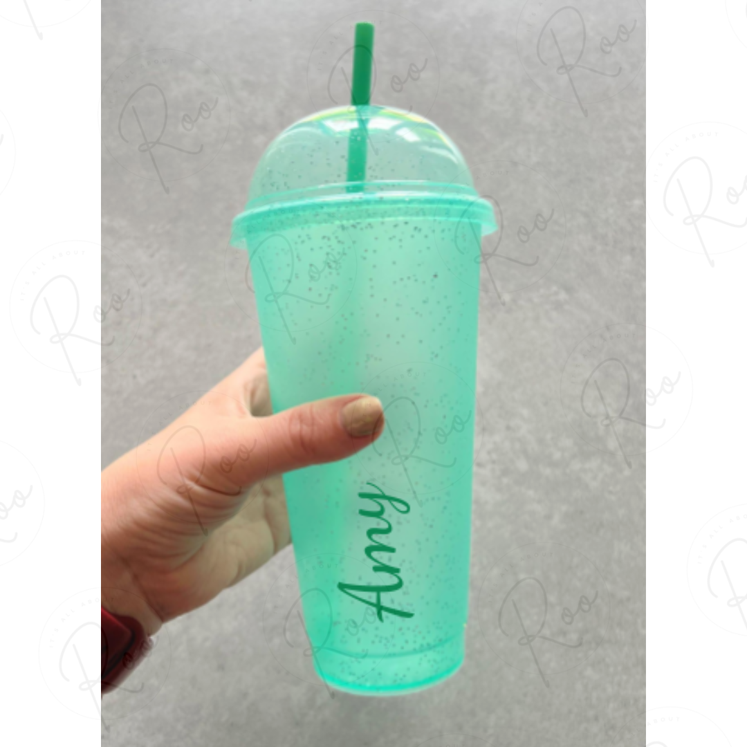 Glitter Dome Cup with straw (24oz)