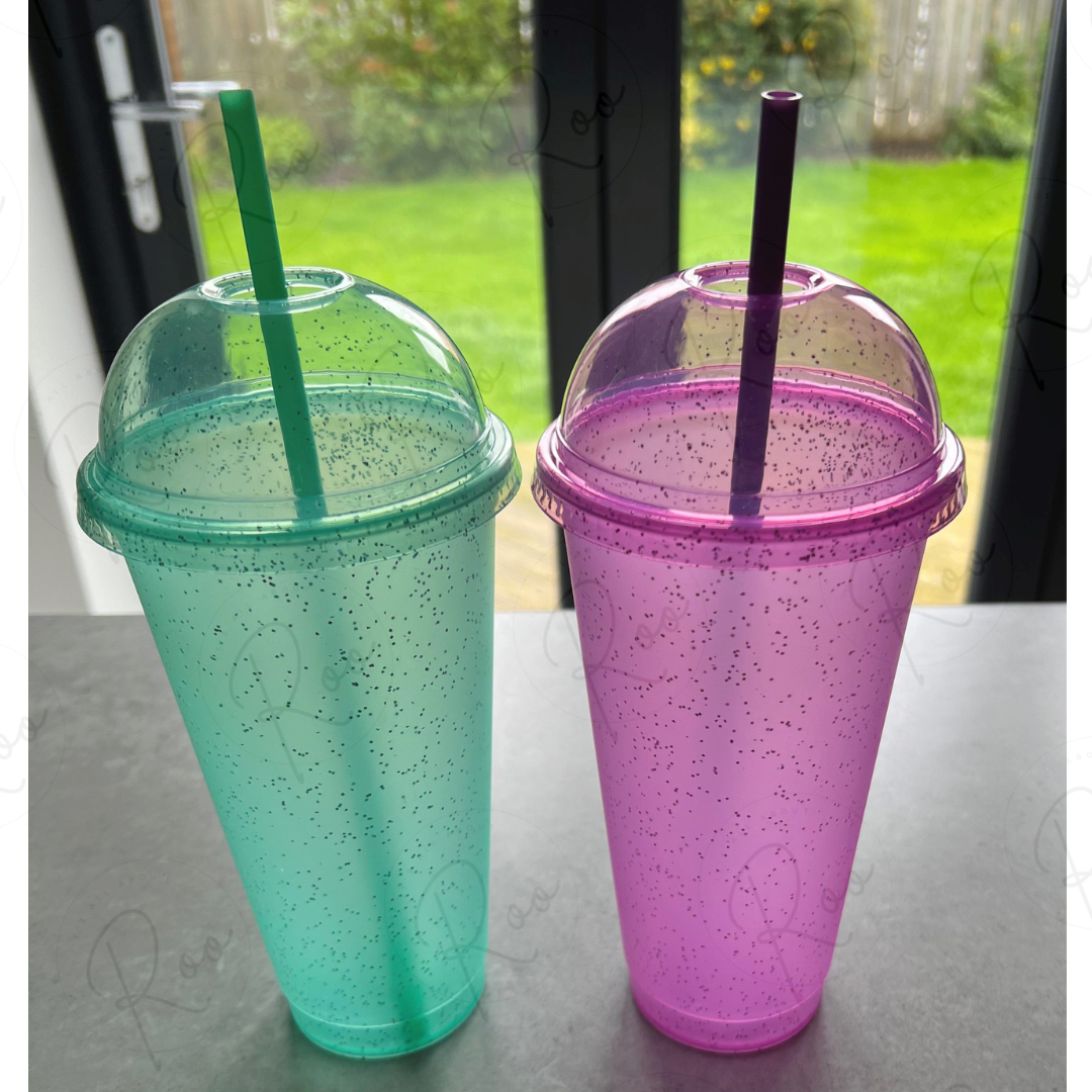 Glitter Dome Cup with straw (24oz)