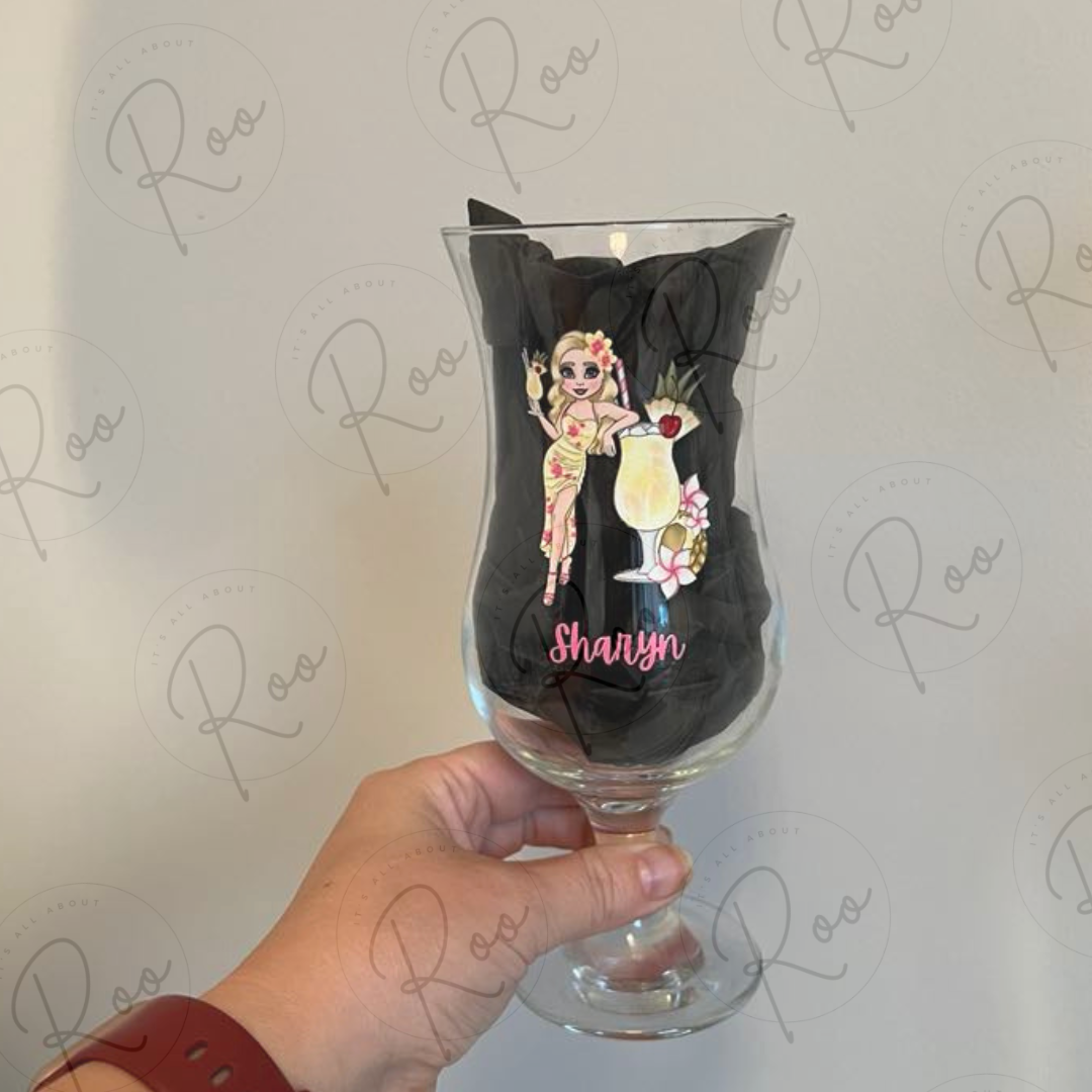 Personalised Pina Colada Glass