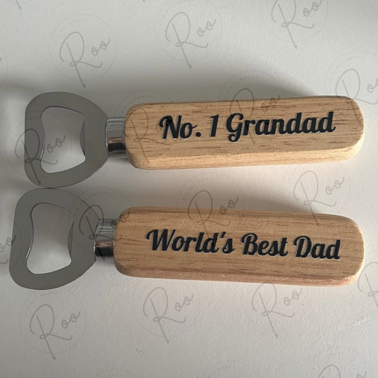 Wooden bottle opener