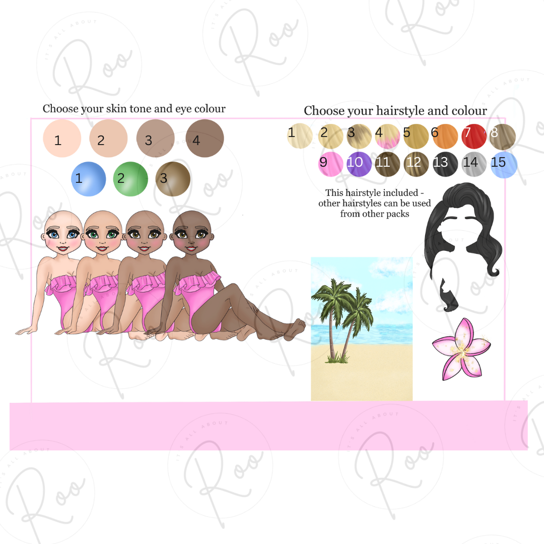 Custom Beach Towel - Sunbathing Dolly