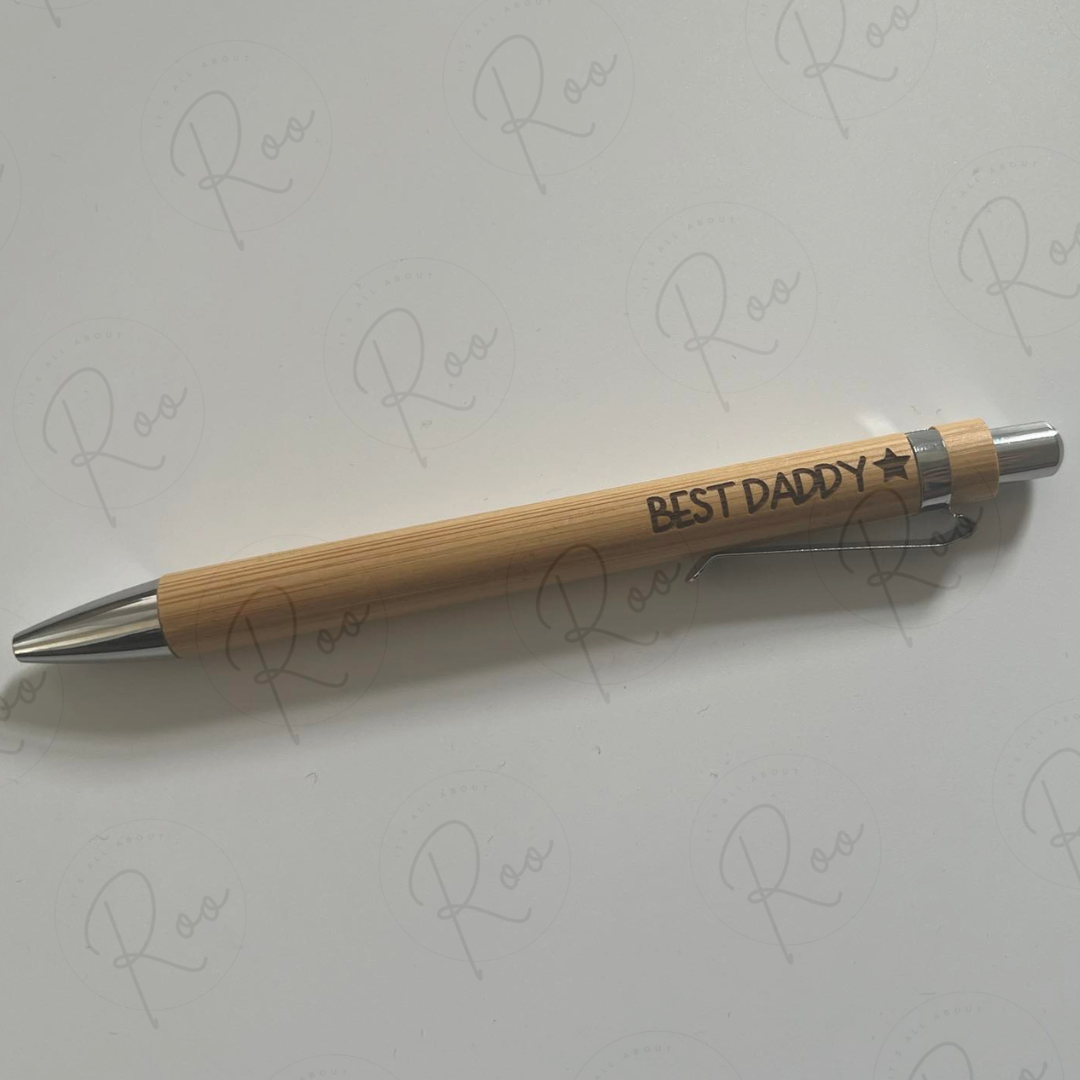 Dad/Daddy/Grandad Engraved Bamboo Pen