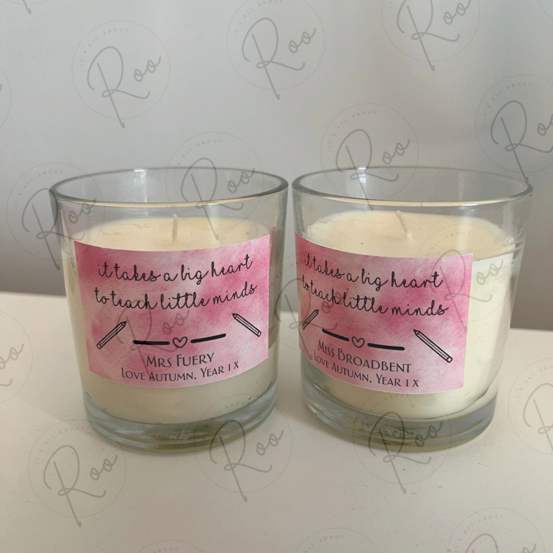 Teacher jar candle