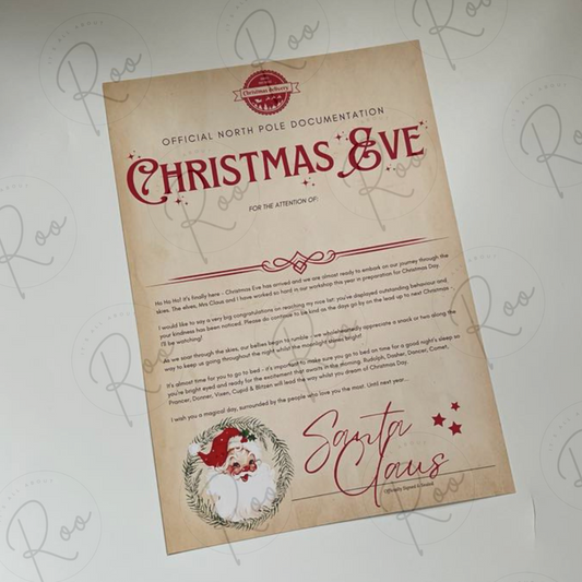 Christmas Eve letter - personalised