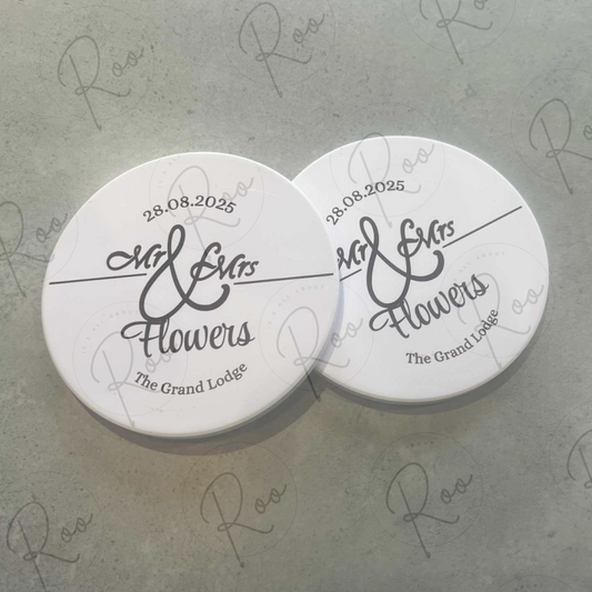 Ceramic Coaster - Mr & Mrs