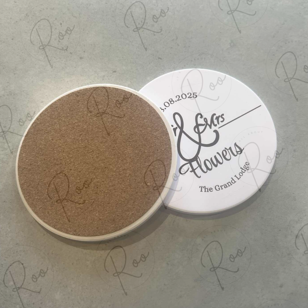 Ceramic Coaster - Mr & Mrs