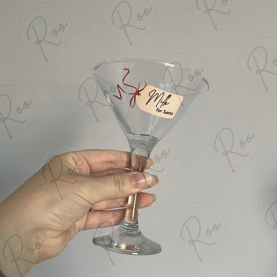 Milk for Santa glass