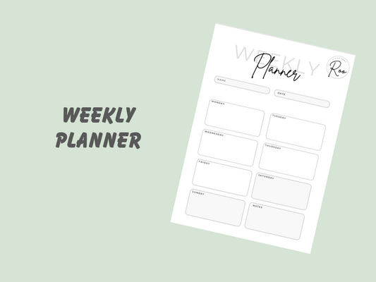 Weekly Planner - Free Digital Download