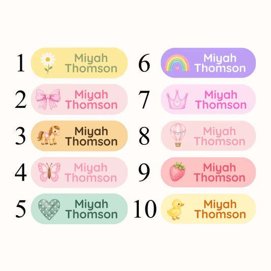 Custom name labels (hard surfaces)